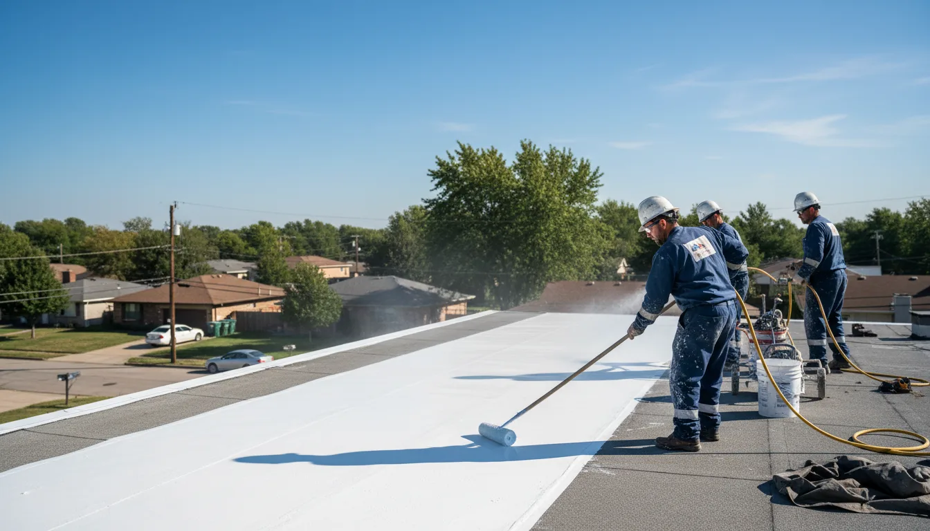 Commercial roof coating in Broughton, IL near me